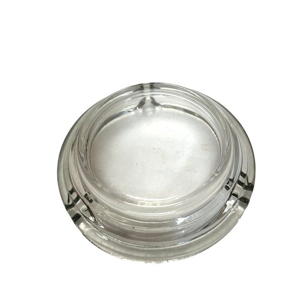 Lot Of 2 Vintage Glass Ashtrays Round & Square Clear Thick Glass Anchor Hocking - Picture 4 of 8